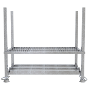 Storage and transport pallet | for 108 flat panels | galvanized